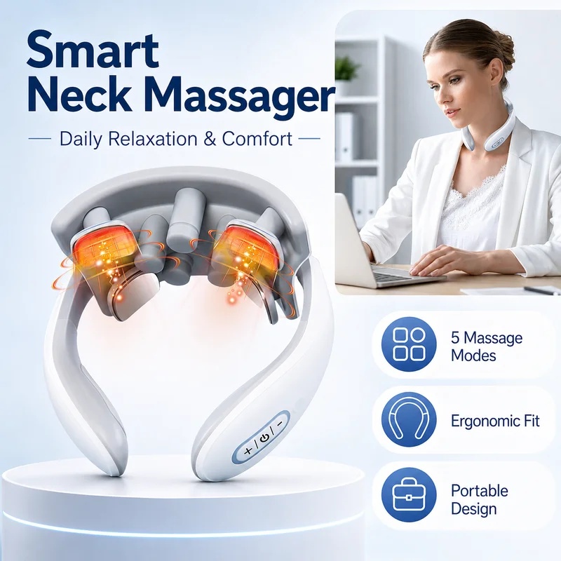 Office Technologies - Massageador de Pescoço Inteligente para Adultos,