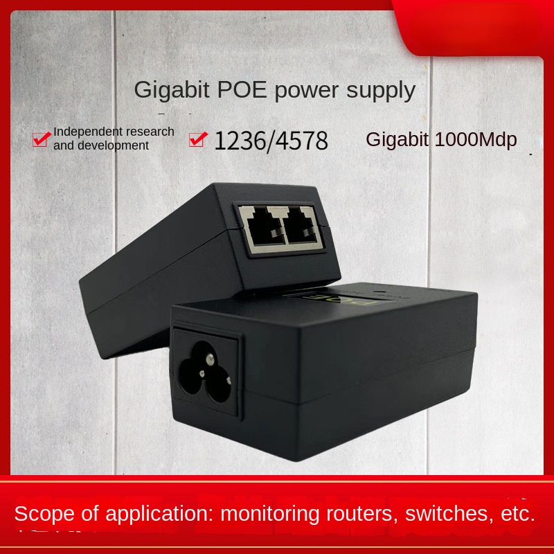 POE Gigabit Power 48V0.5A/24V  - Power Over Ethernet avaliação e preço
